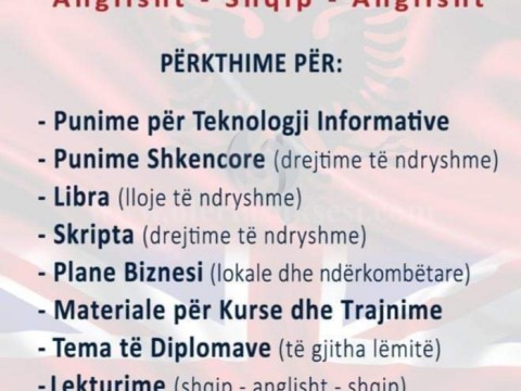 PËRKTHIME & LEKTURIME PROFESIONALE