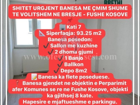 Shes banesen 93.25m2 kati i -VII- / Fushe Kosove